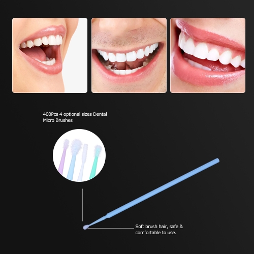 

400Pcs Dental Micro Brush Disposable Micro Applicator Regular Fine Ultrafine Cylinder Size Bendable Brush For Dentists Clinic