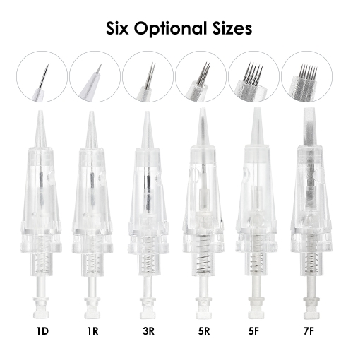 

30Pcs Eyebrow Tattoo Needle With Cap Disposable Sterilized Tattoo Needle for Tattoo Eyebrow Pen Machine 1D