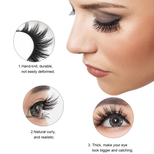 

5 Pairs Natural False Eyelashes Long Thick Fake Lashes 3D Extension Eyelash Soft Handmade False Eyelash