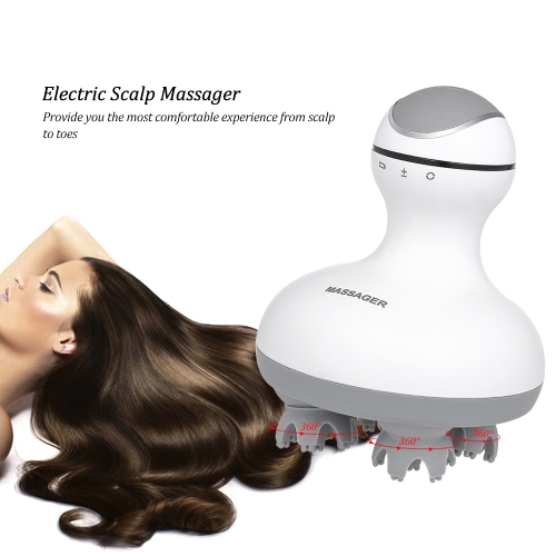 Electric Scalp Massager 3D Kneading Silicone Multifunctional Head Massager Kneading Scalp Massage Machine Body Massager