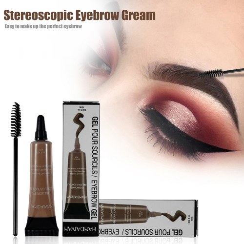 

HANDAIYAN Makeup Cosmetics Eyebrow Gel Stereoscopic Eyebrow Cream Long Lasting Sweat-resistant Waterproof 10ml 1#