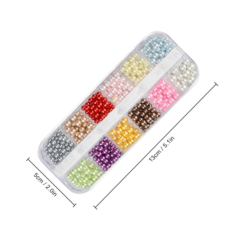 

12 Grids/set Arcylic Nail Glitter Set Pearl Dust Powder for Nail Art Tip Decoration Rhinestone Manicure Nail Art Tool