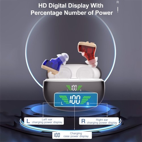 Dual Ear Hearing Aids for Adults Seniors Rechargeable Sound Amplifier with DSP Personal Hearing Amplifier with Noise Reduction Adults Hearing Assist Devices with Charging Base 