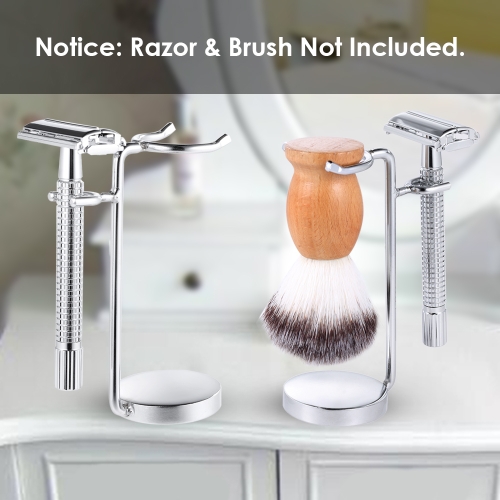 

Stainless Steel Shaving Holder for Shaving Brush & Shaving Safety Razor Men's Shaving Stand Male Shaving Tool
