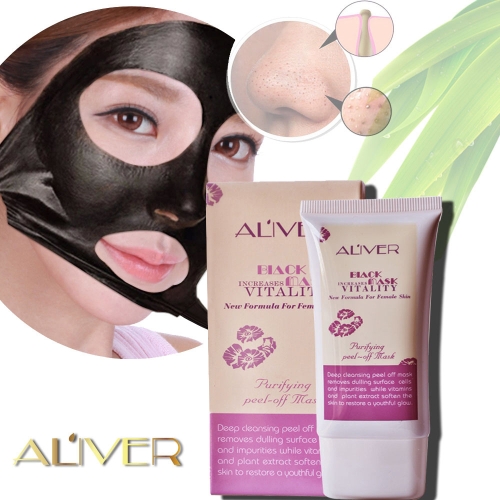 

ALIVER Women Peel-off Black Blackhead Spot Acne Remover Clean Face Nose Mud Mask