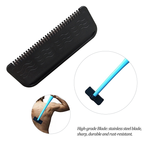

Replaceable Back Hair Shaver Blade Stainless Steel Body Hair Razor Head High Quality