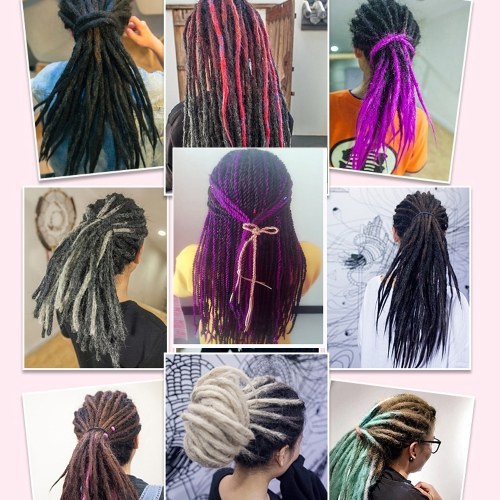 

1 Pack 10 PCS Gradual Change Handmade Dreadlocks Extensions Fashion Reggae Crochet Hip-Hop Synthetic Dreads Crochet Braiding Hair 2#31