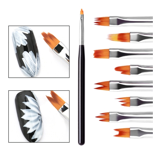 

1pc UV Gel Polish French Nail Brushes Gel Varnish Building Painting Petals Drawing Flowers Gradient Dotting Nail Art Pen Brush Three Side Floral Pen