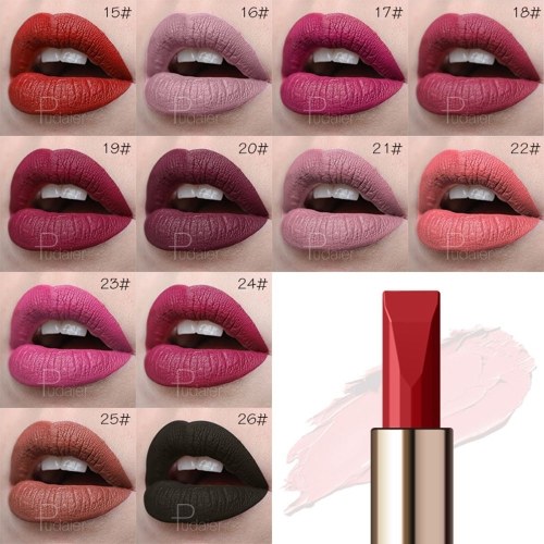 

Pudaier Lip Makeup Pigments Waterproof Lipstick Nude Sexy Long Lasting Lip Rouge Moisture Cosmetics