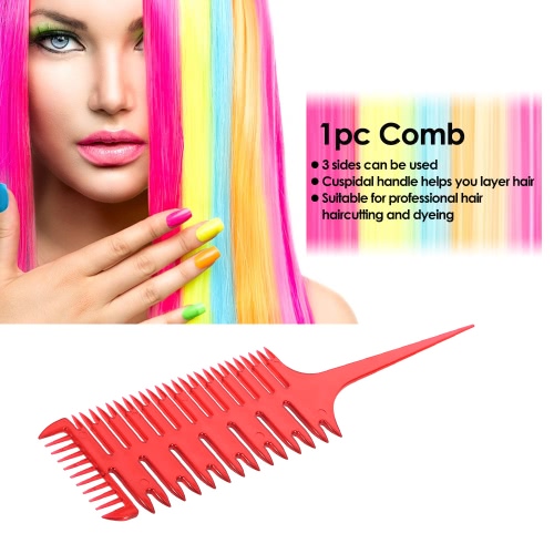 

1pc Barber Styling Comb Professional Salon Comb Plastic Haircutting Dyeing Tool for Hairdressing