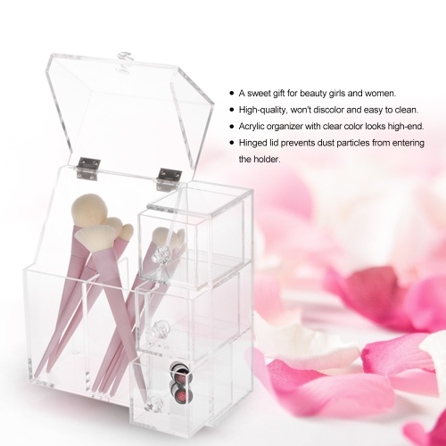 

Clear Acrylic Cosmetic Makeup Brushes Organizer
