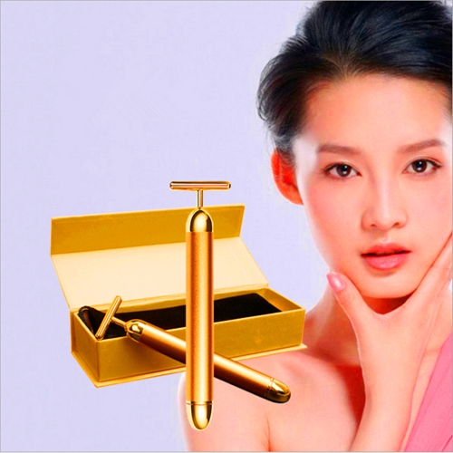 

Women 24K Golden Massage Bar Fashion Anti Wrinkles Face Massager Electric Improve Skin Firmness & Vitality Skincare Tools