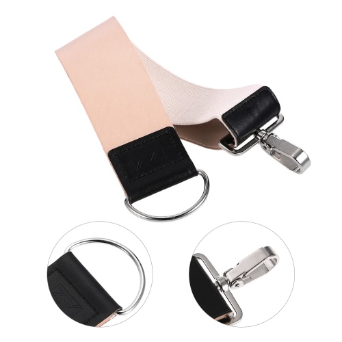 

Pro Barber Men's Shaving Leather Strap Strop Belt Barber Straight Razor Strop Cowhide Sharpening Shaving Strap Brown