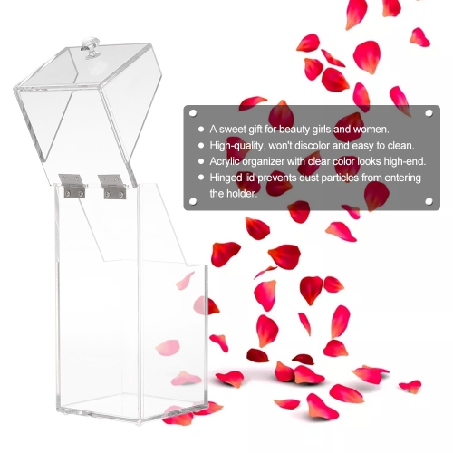

Clear Acrylic Cosmetic Makeup Brushes Organizer Holder Case Tools Storage Display Box Dustproof