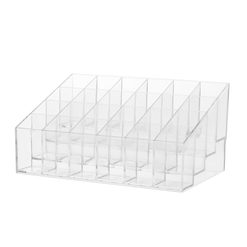 

24 Grip Lip Gloss Lipsticks Organizer Прозрачный держатель для губной помады для губной помады для губной помады с 24 сетками