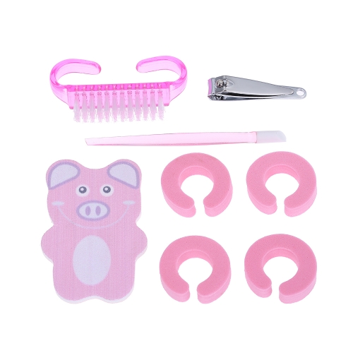 

Professional Nail Art Set Manicure Tools Kit Nail File Toe Finger Separator Nail Cutter Dust Brush Manicure Tool