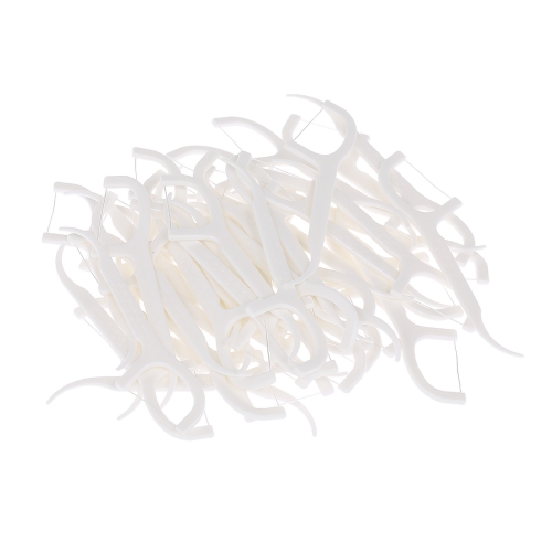 

50Pcs/ Box Dental Floss Picks Disposable Inter-dental Brush Teeth Sticks Toothpick Flosser for Oral Deep Clean Health Care