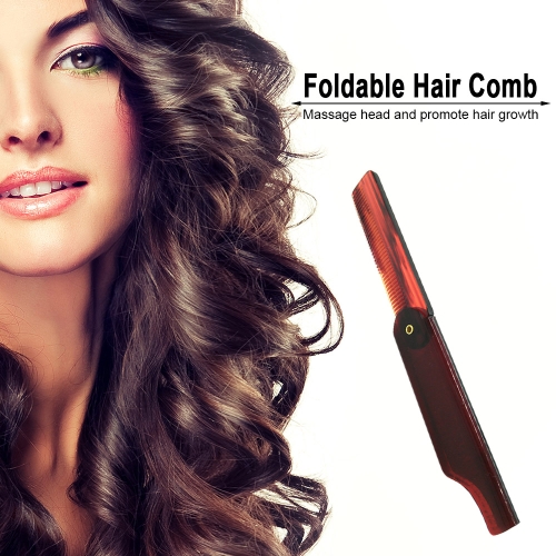 

Foldable Hair Comb Portable Travel Hair Brush Hair Comb Plastic Folding Detangling Anti-static Hair Brush