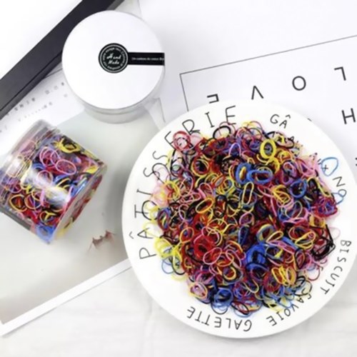 

400PCS Disposable Rubber Band Box Children Adult Elastic Headwear Hair Ring Mini No Damage Kids Hair Ties