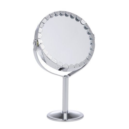 3 Pouces 3X Grossissement Miroir De Maquillage Forme Ronde Double Côté Rotatif Maquillage Cosmétique Vanity Bureau Stand Miroir avec Halfsphere Base