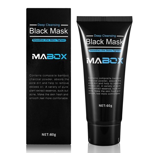 

60г Mabox Blackhead Remover Mask активированный натуральный древесный уголь Black Peel off Mask Blackhead & Acne Remover Очищающая маска для мужчин и женщин