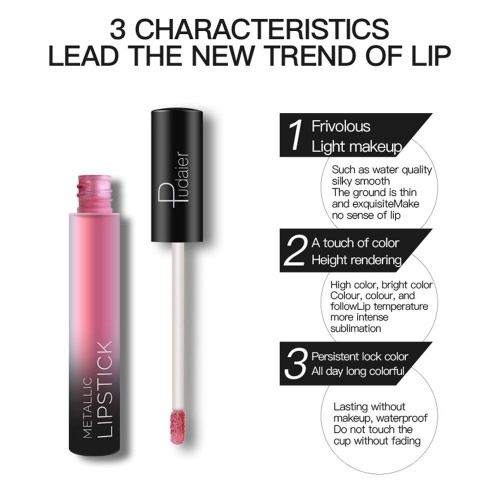 

Pudaier Waterproof Nude Matte Lipstick 26 Colors Lip Gloss Lipstick Lip Balm Sexy Lip Tint Makeup Gift