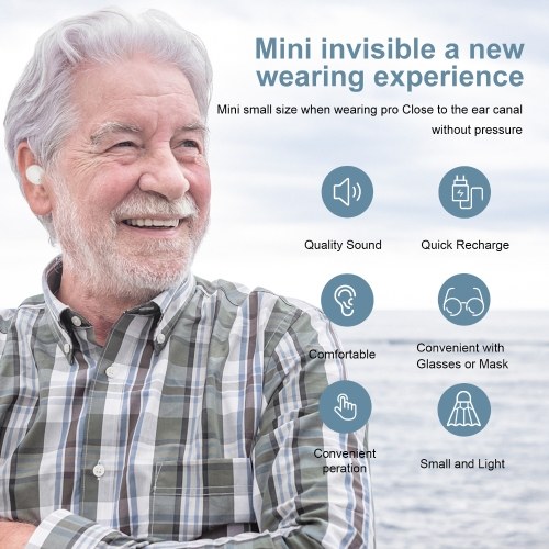 Z-22A Digital Noise Cancelling In-Ear Hearing Aid with Charging Case