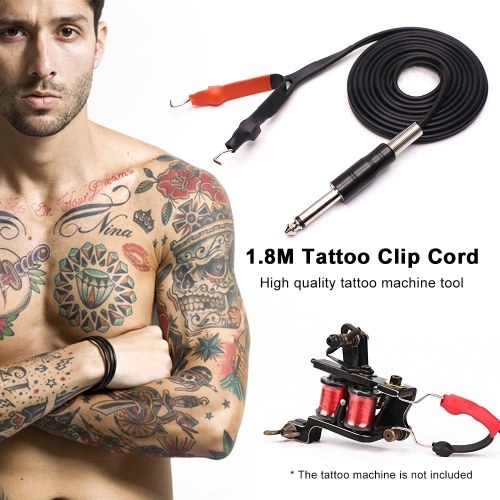 

Tattoo Clip Cord Silicone Material 1.8m Silica Gel Tattoo Power Line for Coil Tattoo Machine Gun Tube Rotary Tatoo Cord