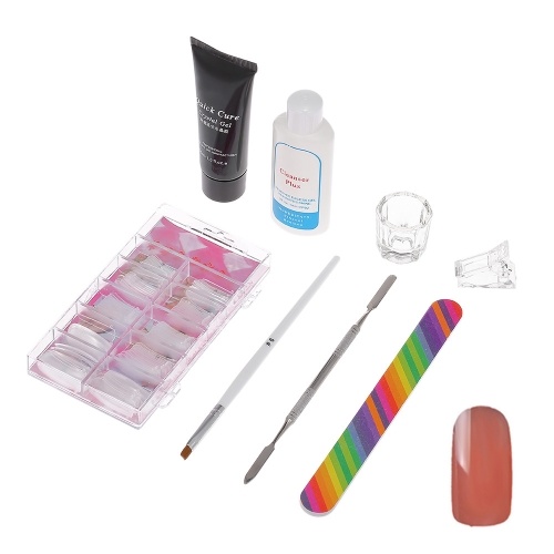 8 stücke Professionelle Maniküre Werkzeuge Kit Nagelverlängerung Werkzeug-set Nagelfeilen Pinsel Nagelhautschieber Nipper Puffer Maniküre Werkzeug