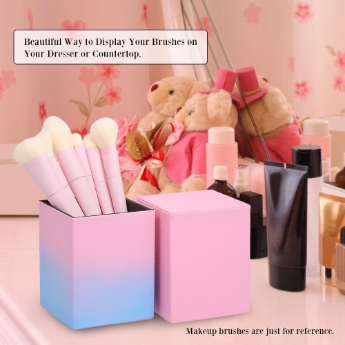 

Portable Makeup Brushes Holder Magnetic Make Up Brush Pen Holder Cosmetic Tool Organizer Empty PU Leather Container