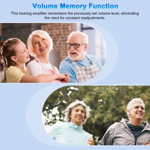 Dual-ear In-ear Hearing Aid For Elderly Hearing Amplifier For Seniors Rechargeable with Portable Charging Case Adaptive Feedback Suppression Adjustable Volume Memory Function 