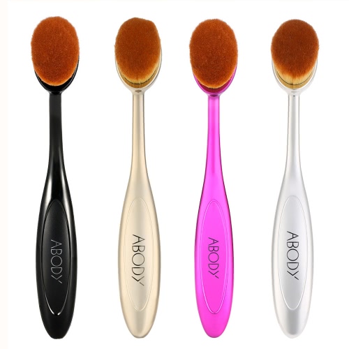 

1pc Abody Oval Makeup Brush Cosmetic Foundation Cream Powder Blush Professional Makeup Tool Cosmetic Brush Golden