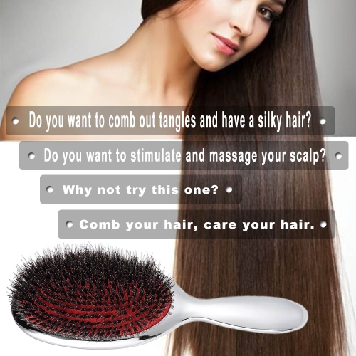 

Professional Hair Brush Massage Comb Oval Anti-static Paddle Hair Extension Brush Healthy Scalp Massage Brush