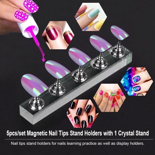 Transparent Acrylic Nail Holder False Nail Stand Manicure Nail Displayer Nail Practice Show Board