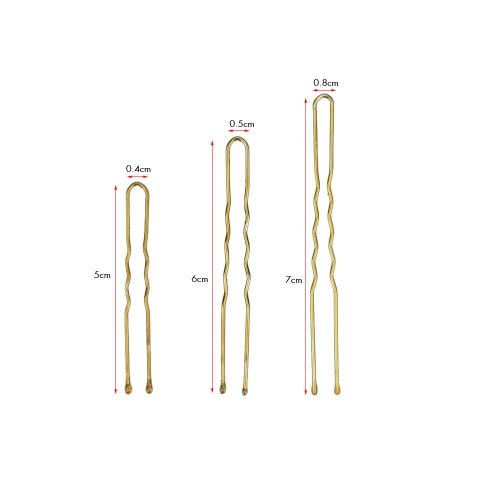 

300Pcs Golden Bobby Pins Thin U Shape Hairpins Women Hair Clips