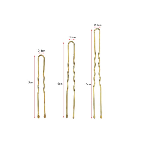 

300Pcs Golden Bobby Pins Thin U Shape Hairpins Women Hair Clips