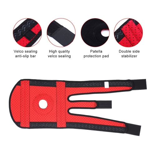 

Knee Protector Knee Brace Support Adjustable Breathable Neoprene Knee Band Open Patella Knee Protector For Running Basketball Sport Arthritis