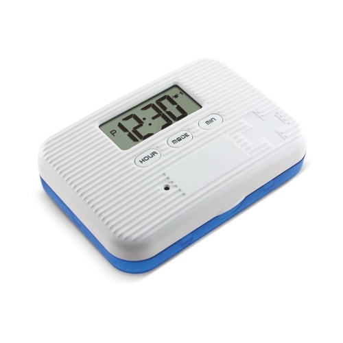 

Dust-proof Separated Pill Organizer Pill Box Case Electronic Timer Alarm Clock Reminder Medicine Storage Dispenser