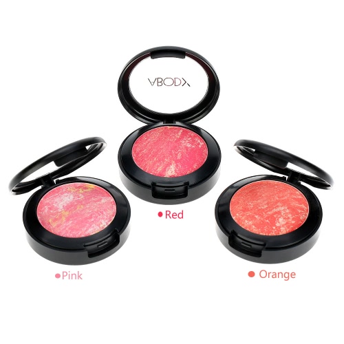 

Abody Makeup Mixed Colors Face Blusher Powder Palette Cosmetic Blusher Powder Make Up 3 Colors with Mirror Brush Pink