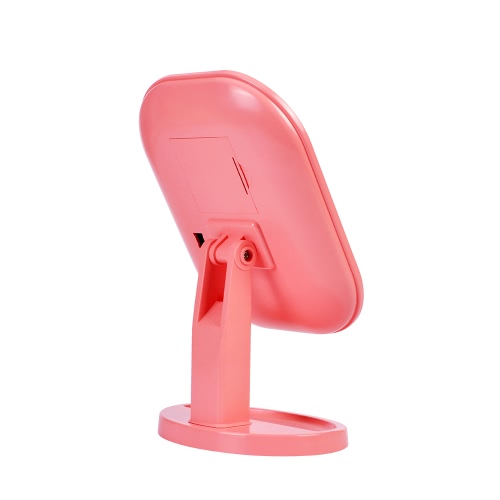 

Fashion High Quality 20 LED Light Lady Girl Beauty Cosmetic Square Vanity Desk Stand Makeup Mirror ABS Touch Screen