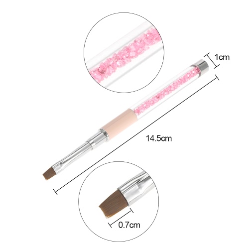

1pc Nail Art Brush Nylon DIY Nail Pen Flat Nail Painting Brush Salon Decoration Pen for UV Gel Nail Tool Purple