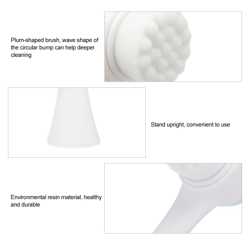 

1pc Double Side Face Brush Facial Washing Skin Cleaner Machine Exfoliator Manual Handheld Cleaning