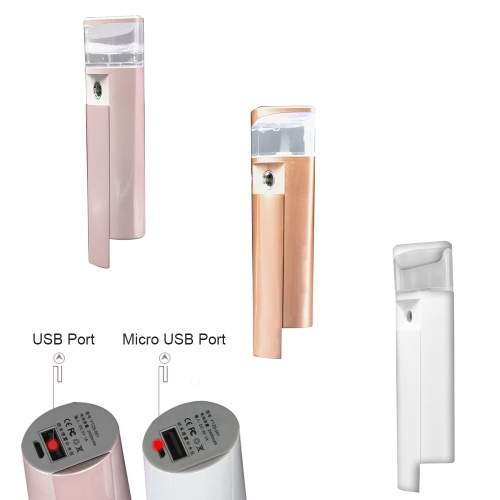 

Portable Spray Device Nano Mist Sprayer Mobile Power Bank 2200mAh Handheld Handy Mist Moisturizing Hydrating Facial Steamer Nano Sprayer Skin Face Care Humidifier Hydration Atomizer Instrument