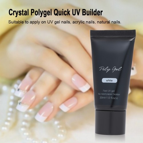 Crystal Polygel Transparent Clear Quick UV Builder Nail Extend Glue Painless Manicure Poly Gel