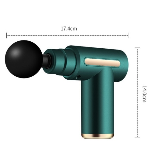 Portable Fascia Massage Gun with 4 Replaceable Massage Heads 6 Vibration Speeds Type-C Charge 