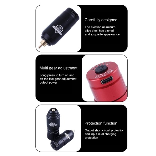 Tattoo Machine Kit Rotary Motor Tattoo Pen Tattoo Power Supply 5RM/5RL Integrated Needle Transfer Paper Practice Skin Ink Cup Gloves Bandage Tattoo Equipment 