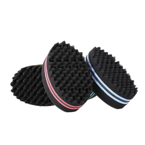 

1Pc Oval Brush for Afros Dreadlocks Curl Coil Wave Double-sided Hair Twist Sponge Magic Hair Braider 4 Optional Colors