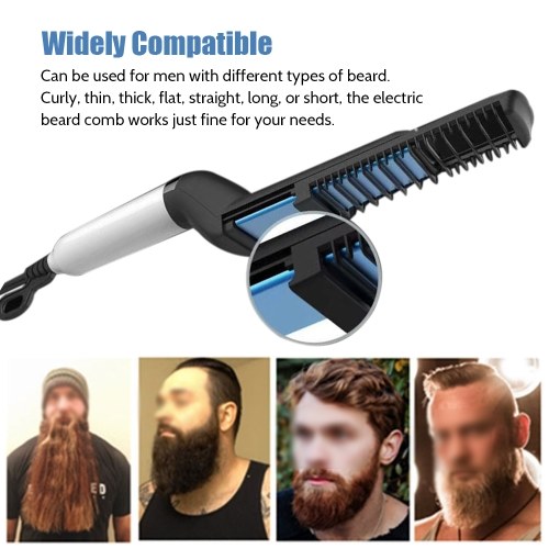 

Multifunctional Hair Beard Comb Straightening Foldable Electric Hair Comb Brush Electric Quick Heated Brush Portable Modelling Combs