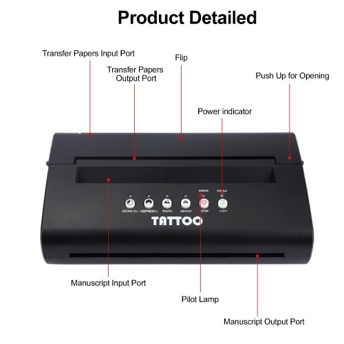 

Thermal Tattoos Transfer Stencil Machine Copier Printer Portable