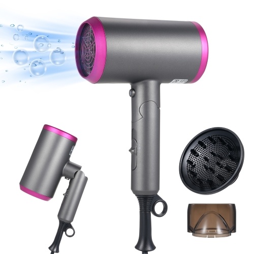 1800W 2 Speeds Hair Dryer Fast Dry Hairdryers with Air Nozzle and Hood